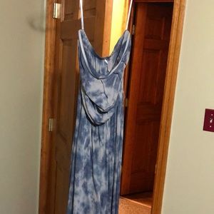 Free people tie dye tube top jumper